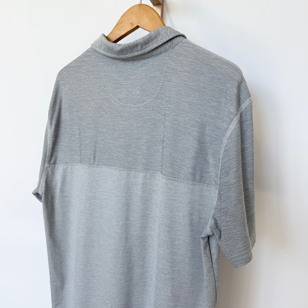 BKE Polo Shirt Mens XL Gray Colorblock Heathered Short Sleeve Golf Stretch - Picture 8 of 11